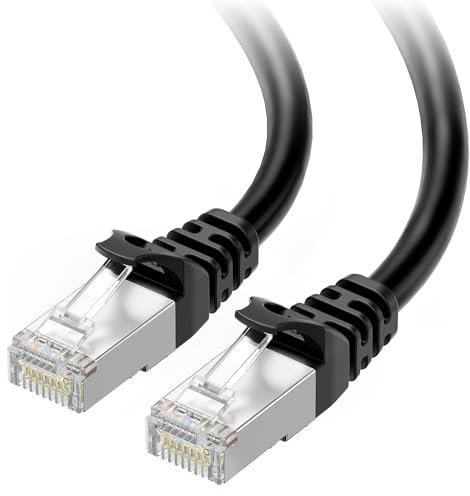 Cable Matters Snagless Cat 6a, Cat6a (SSTP, SFTP) Shielded Ethernet Cable in Black 15m