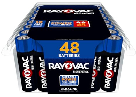 Rayovac High Energy AA Batteries (48 Pack), Alkaline Double AA Battery