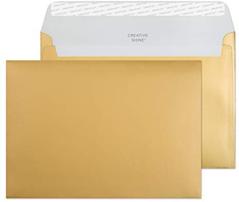 Blake Creative Shine 45313 Briefumschläge Haftklebung Metallisch Gold C5 162 x 229 mm 130 g/m² | 25 Stück