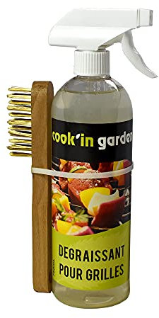 Cook'in Garden Nettoyant pour Grilles - Modèle AC600 - Nettoie et Dégraisse - Avec Brosse - Contenance 750ml - Dimensions L15 x l8 x 27 centimètres