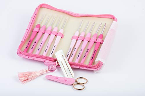 Tulip Nadel Company etimo Rose Spitze-Häkelnadel-Set, Mehrfarbig