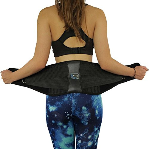 ComfyMed Premium Quality Back Brace CM-102M with Removable Lumbar Pad for Lower Back Pain Relief (REG 26-37 Belly)