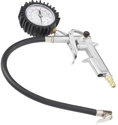 Brüder Mannesmann Tyre Pressure Gauge 0-12 bar, Schrader | M 1543 | Mechanical and battery-free, with nozzle for quick-release air coupling, for cars, motorcycles, bicycles and lorries