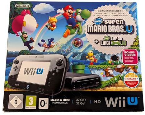 Wii U Mario + Luigi Premium Pack, black