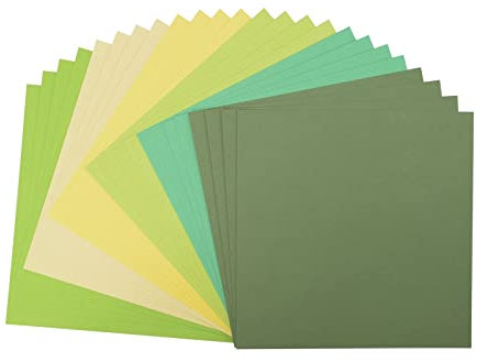 Vaessen Creative Florence Scrapbook-Papier 216 g 12x12-x24 Blatt-Multipack, grün, Paper, multicolor, 30.5 x 30.5 x 0.7 cm