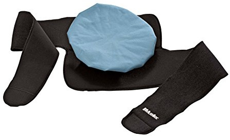 MUELLER Sports Medicine Ice Bag Wrap, Cold Therapy for Injuries and Pain Relief, Ice Pack Included, Black
