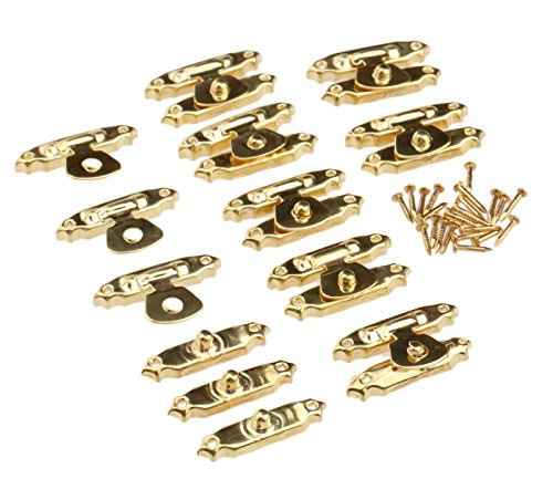 10pcs Fermoir Fermetures vintage Verrous vintage gaufrage Moraillon Loquet Serrure pour des des boîtes à bijoux etc. 26 x 15 mm