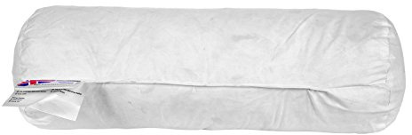 HOMESCAPES Piuma d'anatra di lusso BOLSTER 16 x 6 (41 x 15 cm) Cuscino Inserto interno 100% cotone naturale Copertura antiacaro e a prova di piumino Doppie cuciture anallergiche Lavabile in lavatrice