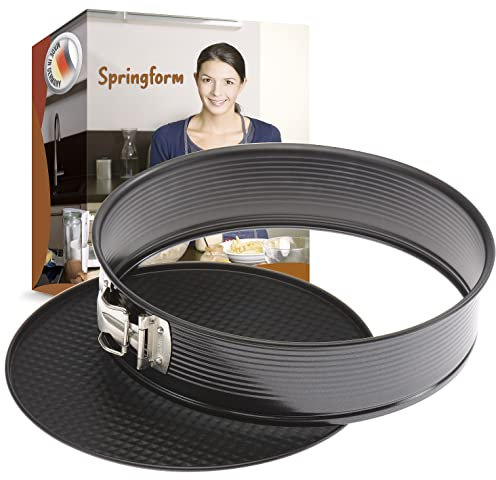 4smile Springform 26cm rund - Perfekte Kuchen und Torten von Hobbybäckern und Profis - Backform Kuchenform antihaftbeschichtet