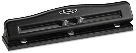 Swingline 2-3 Hole Punch, Adjustable, Commercial Hole Puncher, 11 Sheet Punch Capacity, Black (74020)