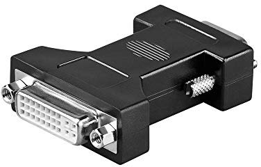 Goobay 68029 Adattatore Analogico DVI/VGA, Placcato Nickel, Nero