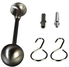 Liedeco Schalhalter, Raffhalter 11 cm, Innenlauf, ø 16 mm | 1 Stück | edelstahl-optik