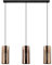 EGLO Pendelleuchte Tabiago, 3 flammige Hängelampe Vintage, Industrial, Hängeleuchte aus Stahl in Schwarz, Roségold, Esstischlampe, Wohnzimmerlampe hängend mit E27 Fassung