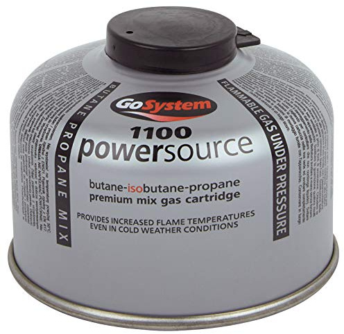 GoSystem Butane Propane Threaded Mix Gas Cartridge - Silver, 100 g