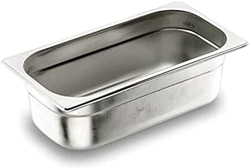 LACOR 66210 - Cubeta Gastronorm 1/2 265x325x100 Acero Inoxidable 18/10 | En acero inox 18/10, conserva y transporta alimentos; ideal para cocina profesional y uso diario en casa, versátil y duradero