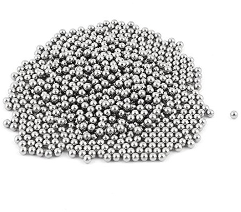 sourcing map 750 Stück4mm Lager Stahlkugeln Fahrrad Ersatzteile Silberton