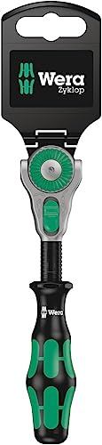 Wera 05073260001 Speed 8000 A SB Zyklop-Knarre Antrieb, 1/4 Zoll x 152.0 mm