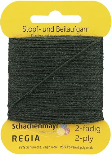 REGIA 2-fädig Uni 9801278-01994 loden Handstrickgarn, Sockengarn, Beilaufgarn, 5g Kärtchen