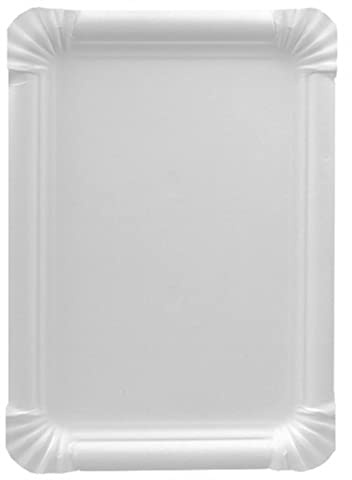 Papstar Pappteller / Einwegteller eckig, weiß pure (250 Stück), 16.5 x 20 cm, aus Frischfaserkarton, biologisch abbaubar, für Feste und Veranstaltungen wie Geburtstage oder Gartenpartys, #11071