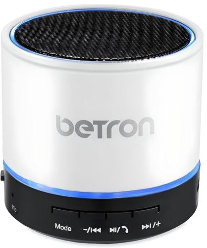 Betron KBS08 Bluetooth Speaker, Wireless, Portable, Mini, White