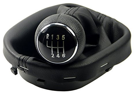 L & P Car Design L&P A263-1 Schaltsack Schaltmanschette Schwarz Schaltknauf 6 Gang kompatibel mit VW Touran 1T Caddy III 3 Rahmen Komplettset Plug Play Ersatzteil für 1T0711113 2K0711113 1T0711456