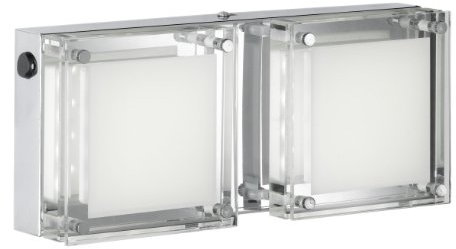 Wofi Wandleuchte, 2-flammig, 28 x 12 cm, Tiefe 6.5 cm, chrom 4701.02.01.0000