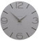 CalleaDesign - Smile Wanduhr, handgefertigt in Italien, 30 cm, elegant und leise, hohe Qualität, perfekte Geschenkidee [Aluminium und Quarz grau].