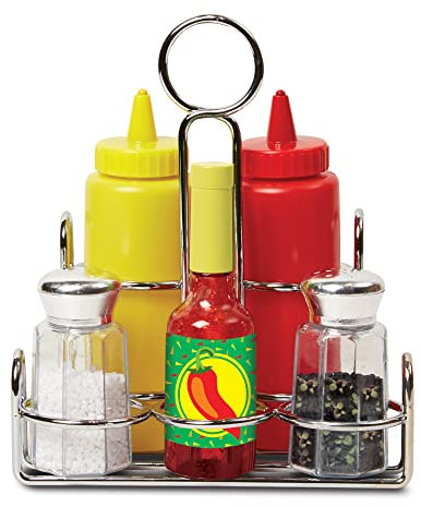 Melissa & Doug - Würzmittel-Set, 6-teilig, Kinderküchen-Zubehör, Für Kinder ab 3 Jahren