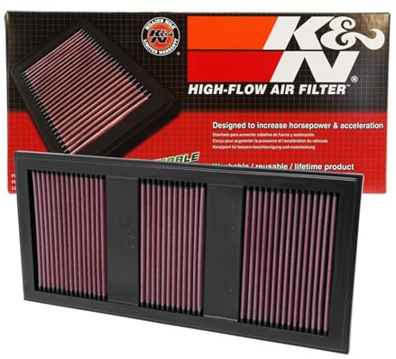 K&N Engine Air Filter: High Performance, Premium, Washable, Panel Filter: 2011-2017 (S400 Hybrid, E350, SLK, C350, E400, GLK350, ML350, E 400, and other select models), 33-2985