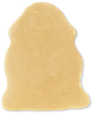 Ibena Parkano Peau d'agneau naturelle pour bébé - Peau de mouton douce et douillette - Différentes tailles - Peau naturelle tannage écologique - Environ 60-70 cm