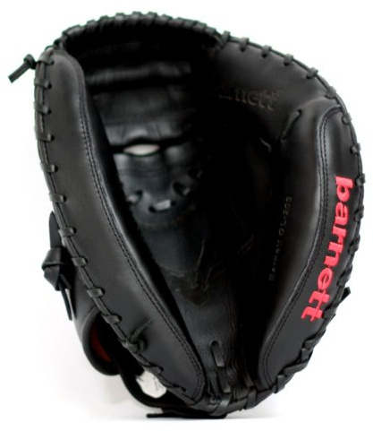 barnett GL-203 Gant de Baseball Cuir de Catch pour Adulte 20,3, pour droitier, Noir