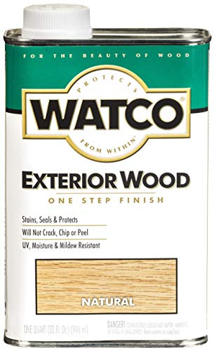 Watco 67741 Exterior Wood Finish, Quart, Natural