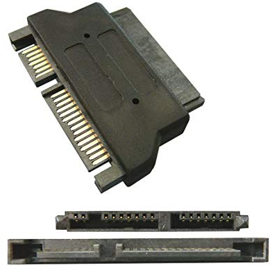 KALEA-INFORMATIQUE Adaptador Cambiador de género de 22 Pines de MicroSATA Hembra a SATA Macho para Discos Duros, grabadoras o SSDs