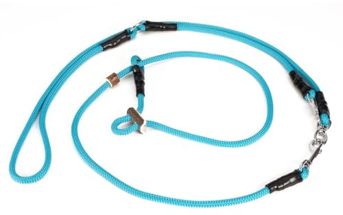 Mystique Retrieverleine Umhängeleine Hunting Profi 8mm M - 295cm türkisblau mit Zugbegrenzung