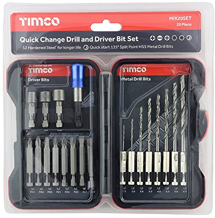 TIMco MIX20SET Snabbväxling blandad uppsättning 20 st., set med 20 stycken