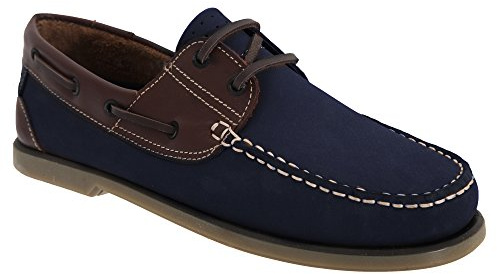 Dek M551 herr Moccasin Boat halvskor, - Marinblå brun - 45.5 EU