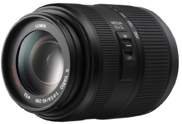 PANASONIC LUMIX G VARIO LENS, 45-200MM, F4.0-5.6 ASPH., MIRRORLESS MICRO FOUR THIRDS, MEGA OPTICAL I.S., H-FS045200 (USA BLACK)