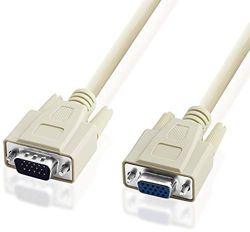 BestPlug Câble D-SUB de 2 mètres - S-VGA mâle vers S-VGA femelle - HD - Gris