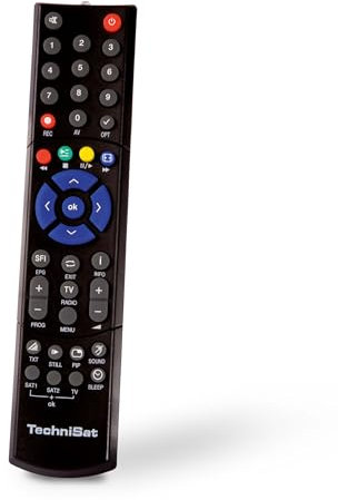 TechniSat Fernbedienung PVR 235 – Original Ersatzfernbedienung ohne Logo passend zu DIGICORDER HD S2/K2, TECHNISTAR S1/S2/K1, schwarz