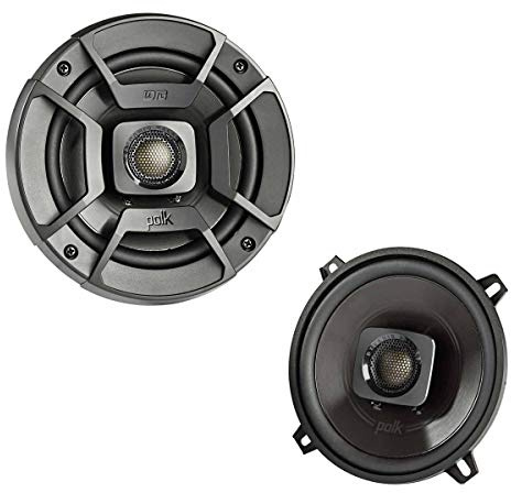 Polk Audio DB522 DB+ Series 5-1/4 Coaxial Speaker for Car & Marine, 2-Way Boat & Car Audio Speaker, 55-22kHz Frequency Response, Polypropylene Woofer Cone & 3/4 Silk Dome Tweeter, Easy Installation