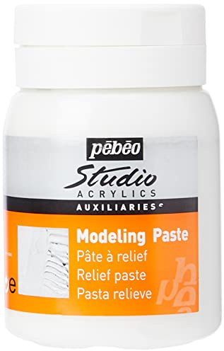 PEBEO 524150 500 ml Studio Acrylics Auxiliaries Modeling Paste, White