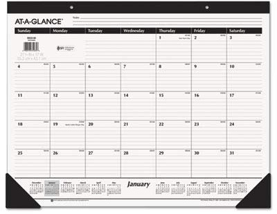 at-A-Glance Recycled Desk Pad, 22 x 17 Inches, White, 2013 (SK24-00)