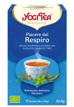 Yogi Tea Piacere del Respiro Infuso Ayuredico di Erbe con Eucalipto, Basilico e Timo, 30.6 g, 17 Bustine