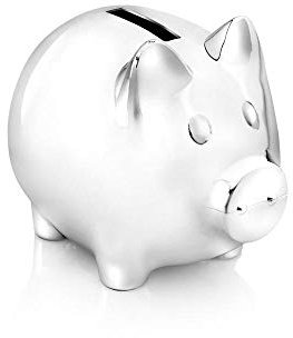 Zilverstad 6305600 Tirelire Cochon Argenté Laqué