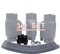 Fallrohrfilter Regensammler T33 braun/grau - Der Regenwasser-Filter für Regentonnen mit bis zu 95% Wirkungsgrad mit Anschlusszubehör und Universalanschluss für alle Fallrohre 75-110mm (3 STK. Grau)