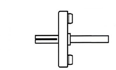MOVIMENTO DK PER MANIGLIA PER FINESTRA CON BOCCOLE (QUADRO LUNGHEZZA MM.40)