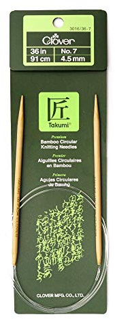 Clover Takumi Bamboo Circular 36-Inch Knitting Needles, Size 7 (3016/36-07)