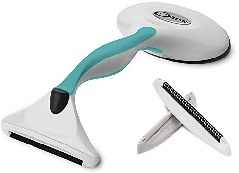 GLEENER Fabric Shaver & Lint Remover |Battery-Free 4-in-1 Depiller with 3 Fabric-Safe Edges for Clothes & Upholstery (Turquoise)