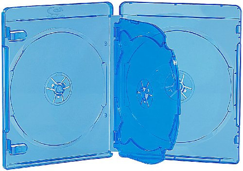 PEARL Blue ray Hülle: Blu-ray Soft-Hüllen blau-transparent im 10er-Pack für je 4 Discs (Cases, Blurayhülle, CD Rohlinge)