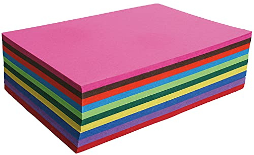Maildor by Clairefontaine 455401C - Paquet de 100 Feuilles de Papier Cartonné Couleur 270g/m² - Format A4 (21x29,7cm) - 10 Couleurs Assorties - Loisirs Créatifs, Bricolage, Activités Manuelles